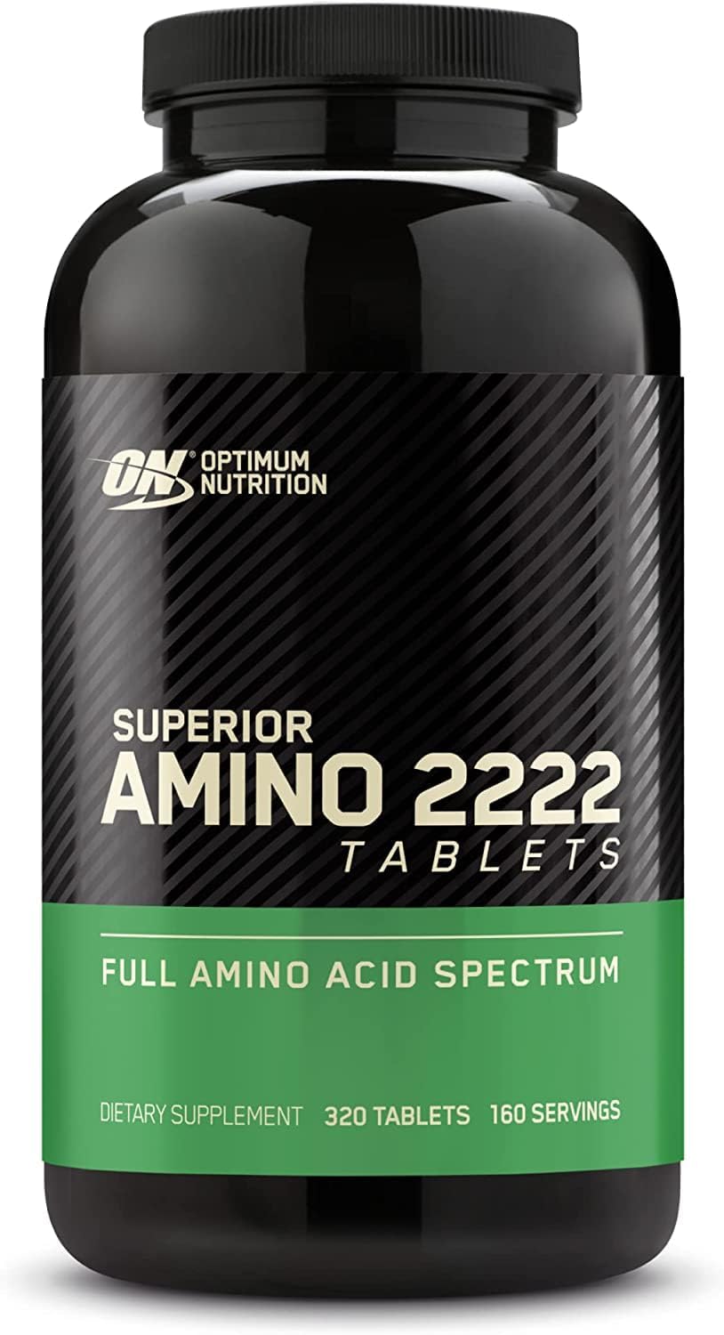 Optimum Nutrition Superior Amino 2222 Tablets, Complete EAAs, 320 Ct