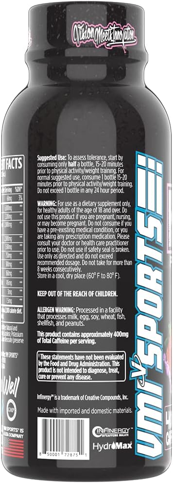 VMI Sports KXR High Stimulant Pre-Workout Energy Ready to Drink 400mg Caffeine, 6g Citrulline, 3.2g Beta-Alanine | Delicious – Convenient – Powerful | 12.5 oz Bottles (Miami Vice, 12 Bottles)