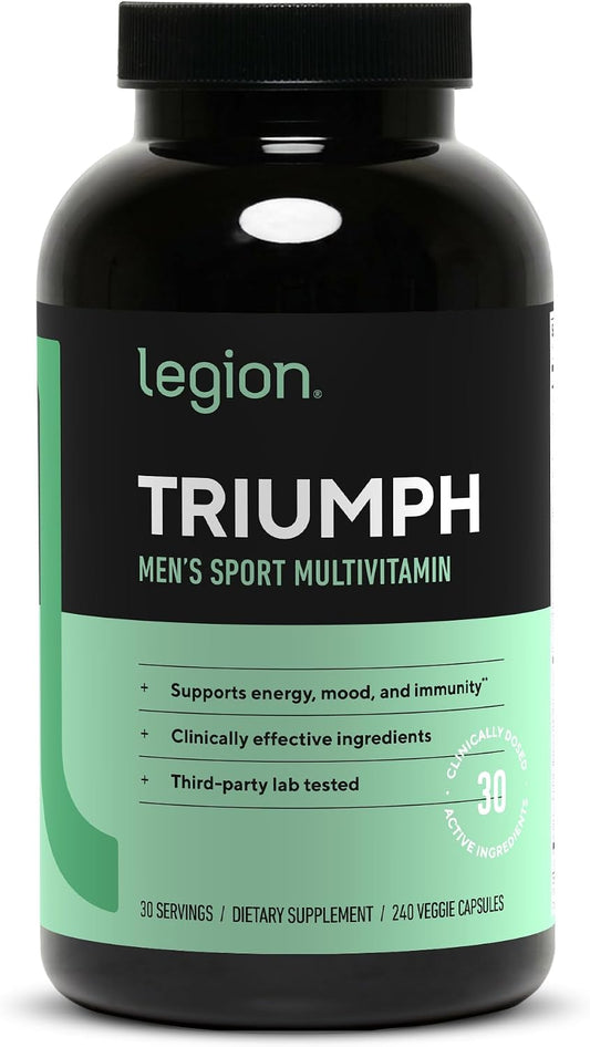 Legion Triumph Men's Sport Multivitamin Vitamin D3 Daily, 30 Servings