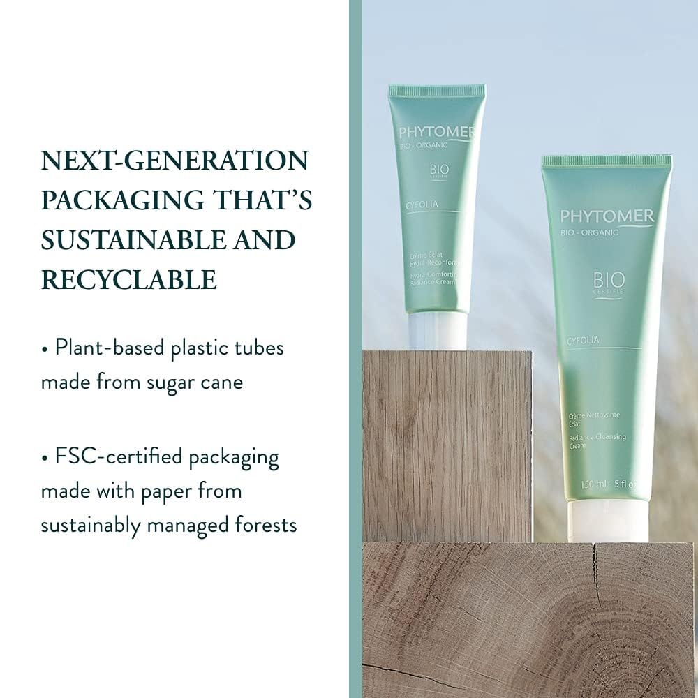 Phytomer Cyfolia Organic Face Moisturizer Mask | Hydrating Wash Off Mask | Certified Organic | Skin Plumping, Restoring | For More Radiant, Hydrated, Refreshed Skin | 50 ml