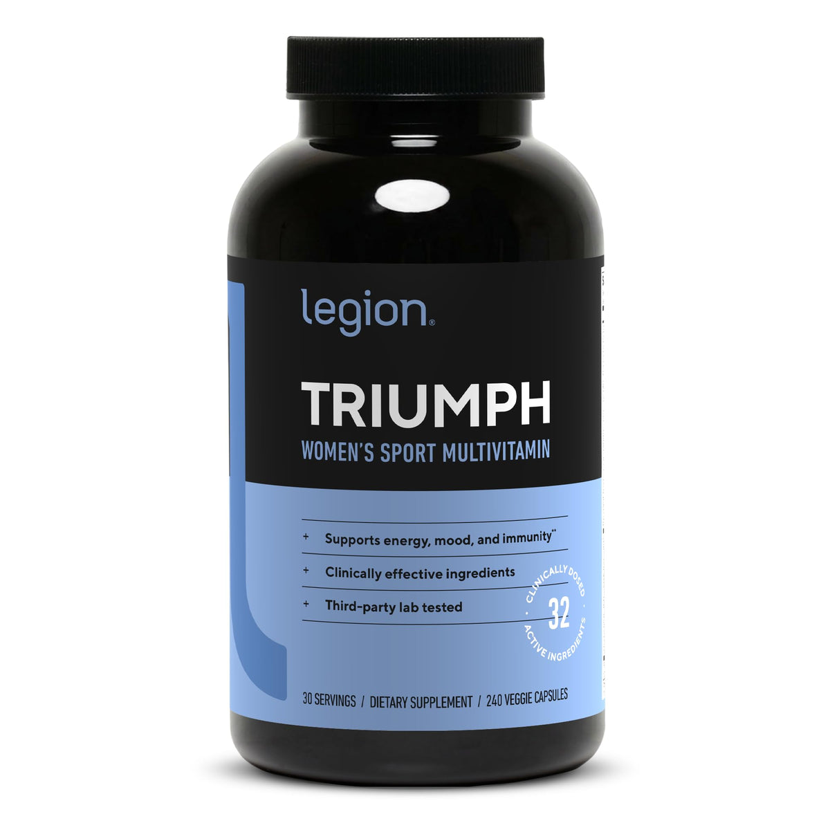 Legion Triumph Men's Sport Multivitamin Vitamin D3 Daily, 30 Servings