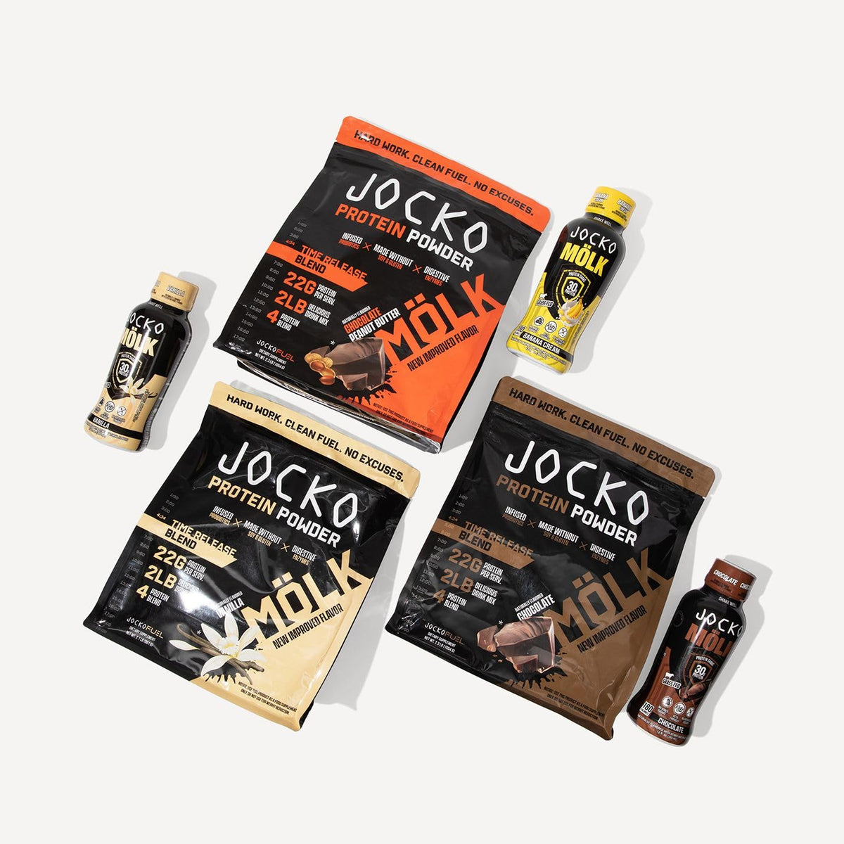 Jocko Fuel High Protein Shakes, Chocolate, 12 fl oz | 12 Pack