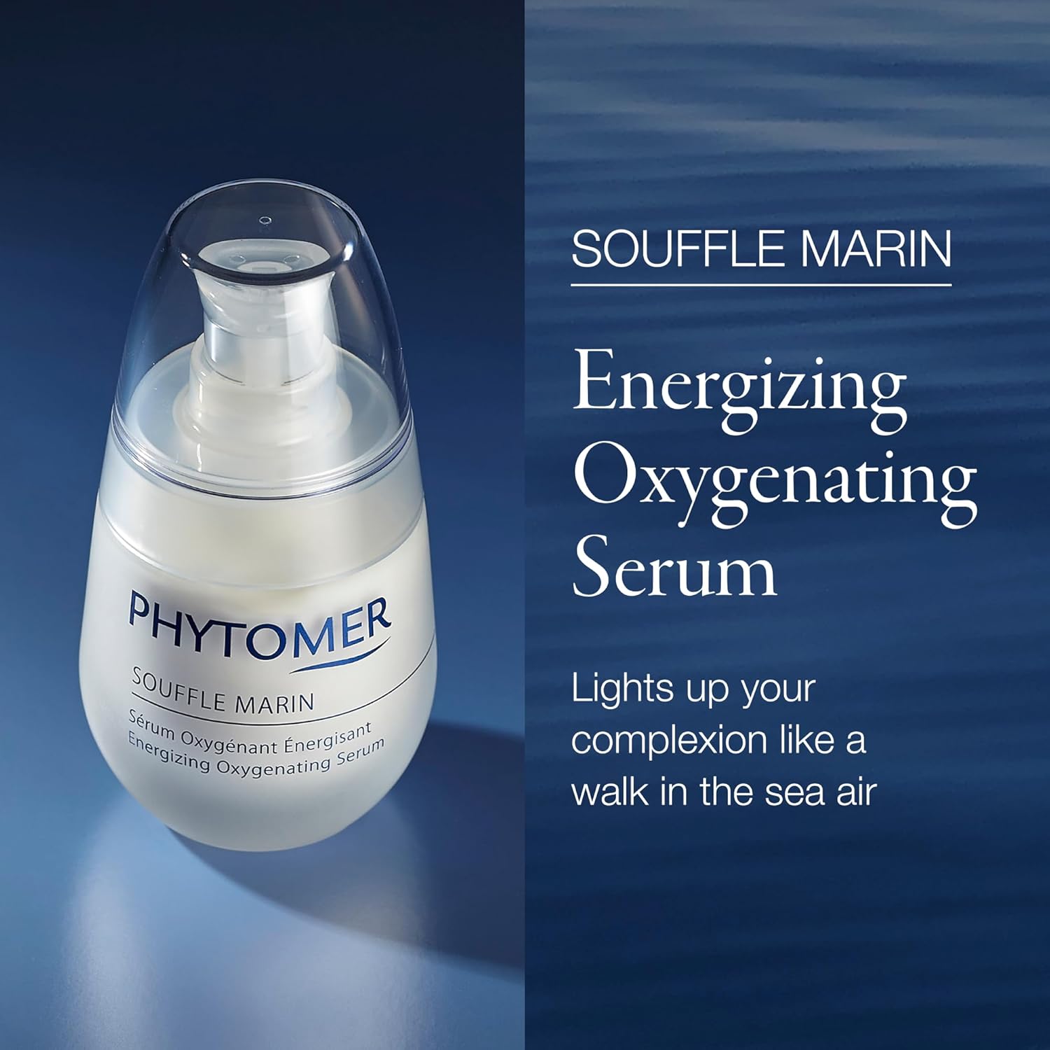 Phytomer Souffle Marin Energizing Face Serum | Oxygenating Anti Aging Serum for Face & Neck | Facial Cream Moisturizer Corrects Dull Skin | Protects & Hydrates | 30ml
