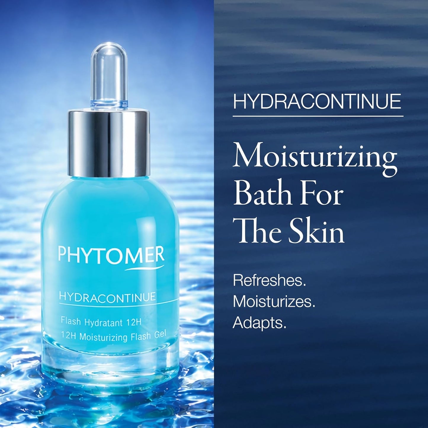 Phytomer HYDRACONTINUE Face Moisturizing Gel | 12 hour Skin Hydrating Gel | Immediate & Long Lasting Hydration | Refreshing, Restoring Face Moisturizer for Dry Skin | 30ml