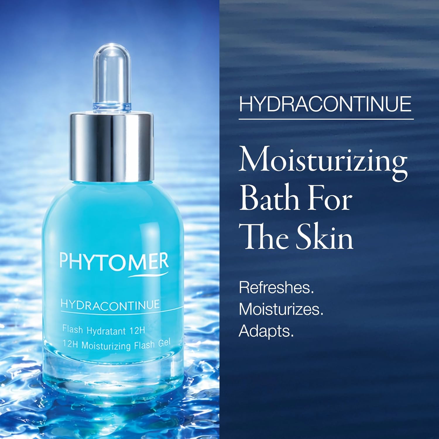 Phytomer HYDRACONTINUE Face Moisturizing Gel | 12 hour Skin Hydrating Gel | Immediate & Long Lasting Hydration | Refreshing, Restoring Face Moisturizer for Dry Skin | 30ml