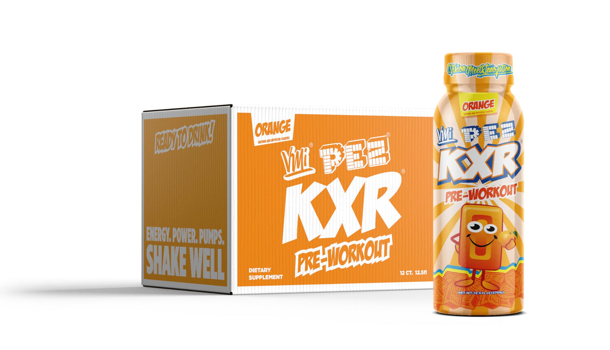 KXR High Stimulant Pre-Workout Energy Ready To Drink by VMI Sports | 400mg Caffeine, 6g Citrulline, 3.2g Beta-Alanine | Delicious – Convenient – Powerful | 12.5 oz bottles (12 bottles, Sour Candy)