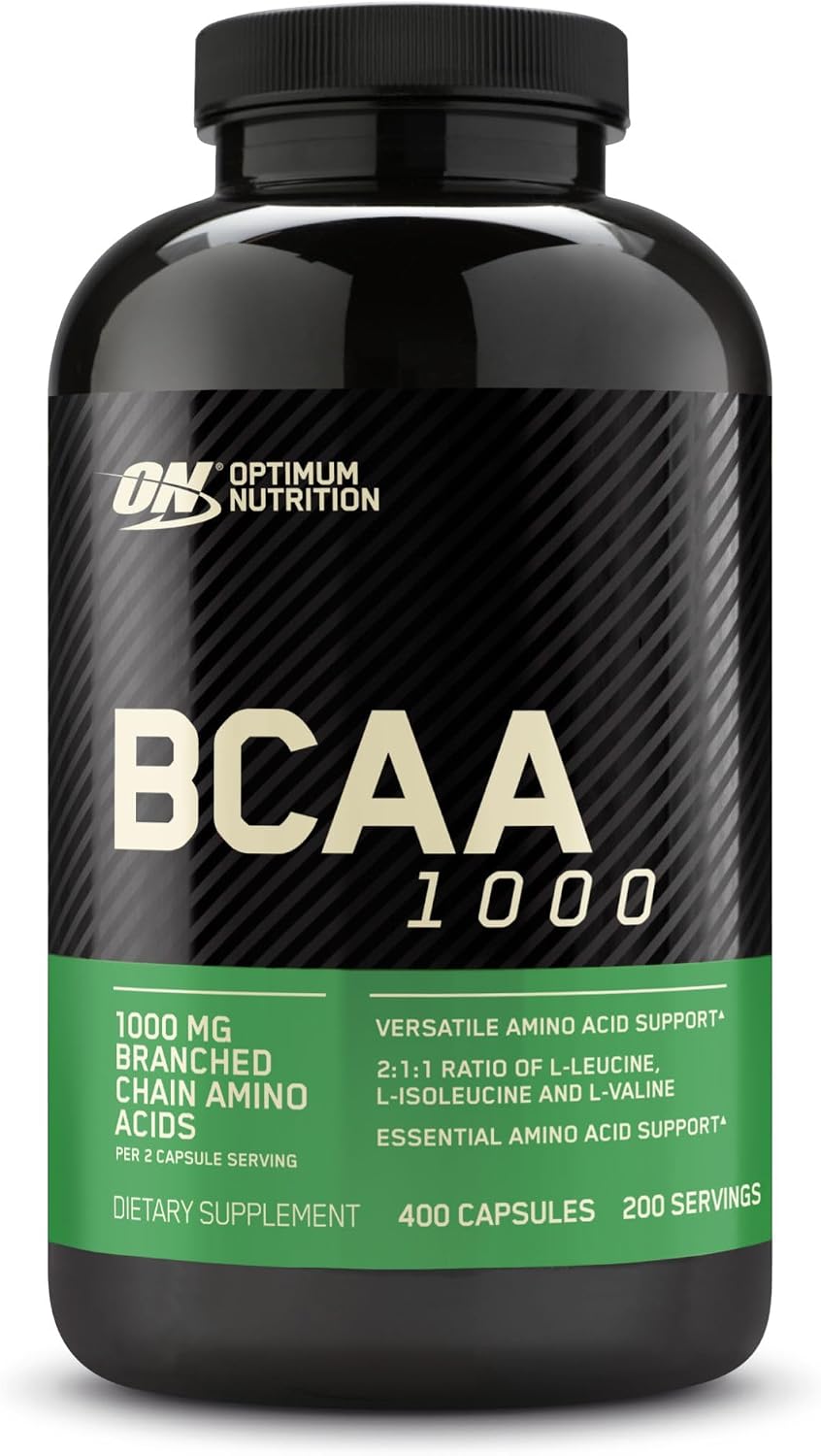 Optimum Nutrition BCAA Capsules, Keto Friendly, 1000mg, 400 Ct