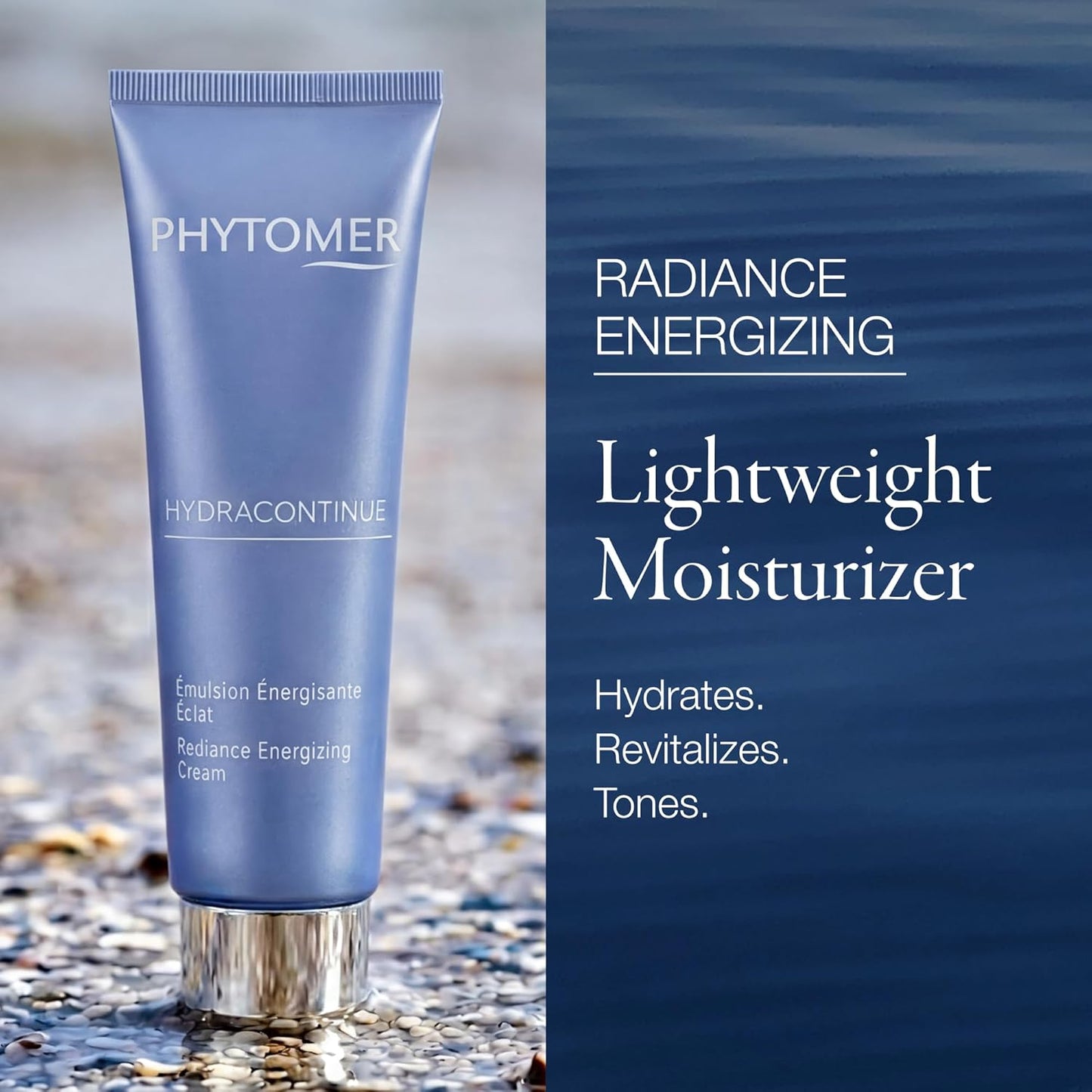 Phytomer Hydracontinue Radiance Hydrating Face Cream | Energizing & Restoring Moisturizer to Help Relieve Dry Skin | Lightweight Daily Skin Cream (50 ml)