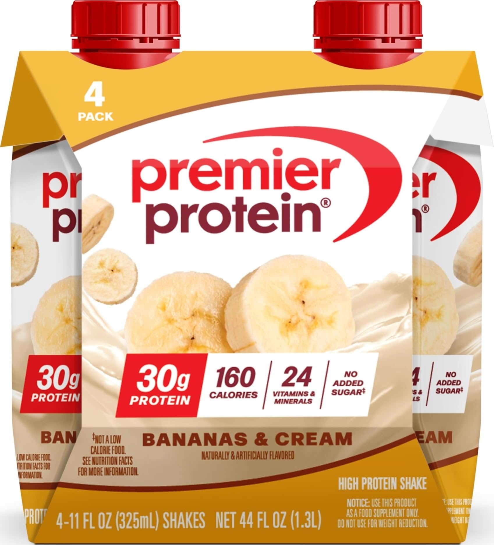 Premier Protein 30g High Protein Shake, Vanilla, 12 Pack | 160 Calories, 24 Vitamins & Minerals, No Added Sugar, Supports Muscle Health, Gluten-Free, 11 oz