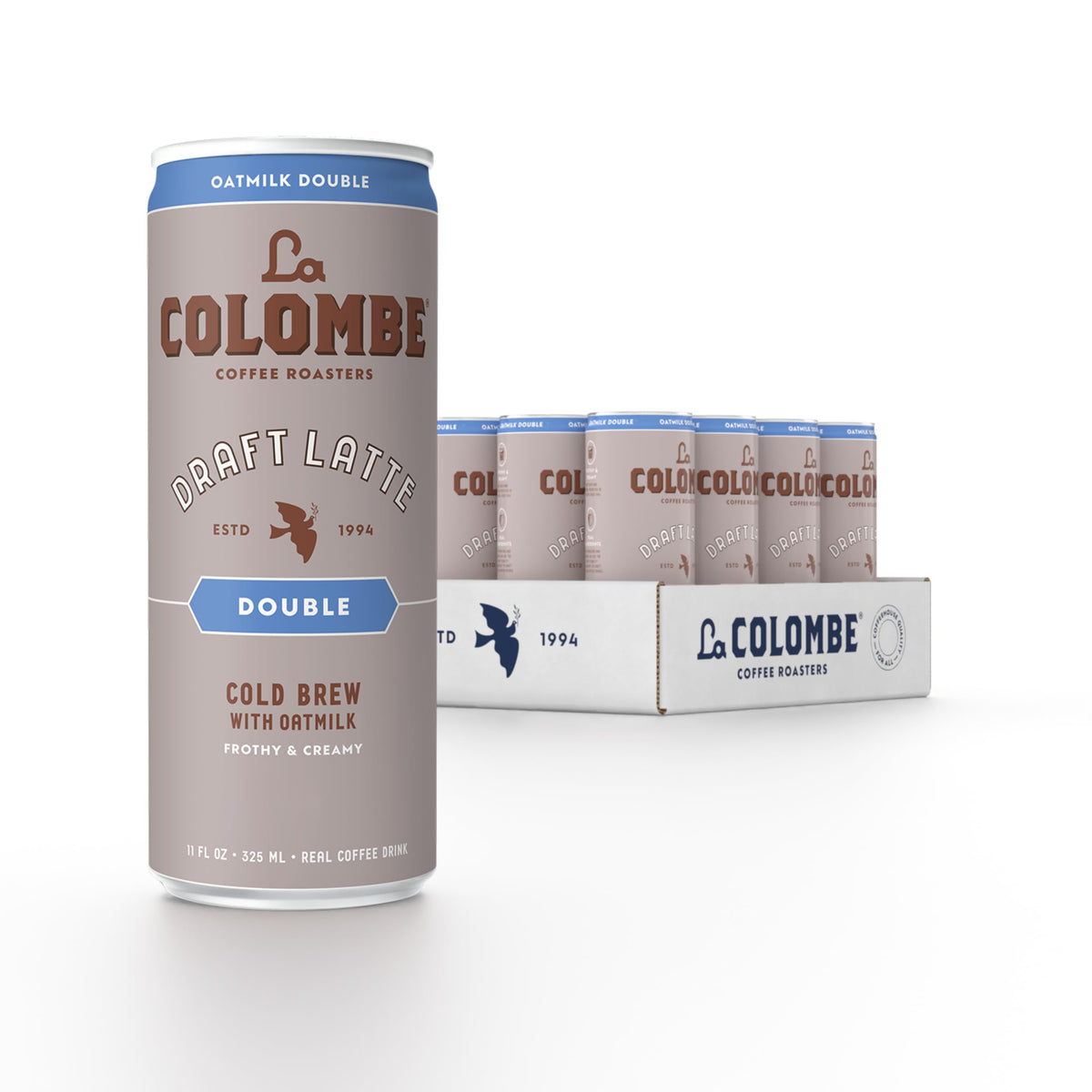 La Colombe Coffee, Oatmilk Vanilla Latte, 11 fl oz Cans (Pack of 12), Coffeehouse Quality Cold Brew, Specialty Grade Coffee Beans, Ready-to-Drink On-the-Go