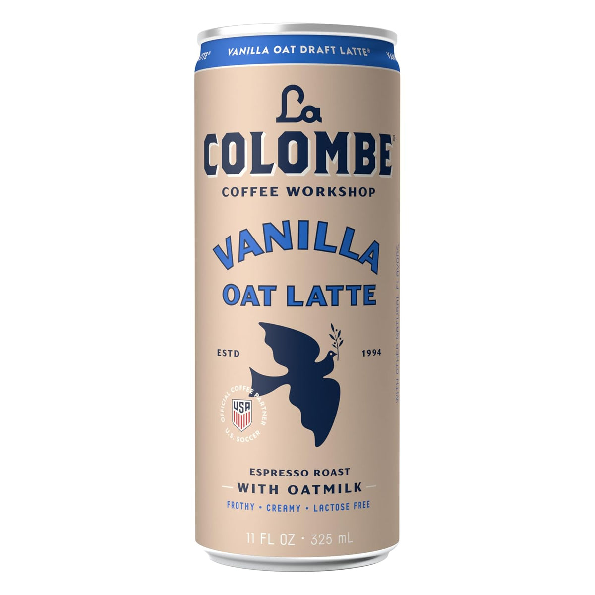 La Colombe Coffee, Oatmilk Vanilla Latte, 11 fl oz Cans (Pack of 12), Coffeehouse Quality Cold Brew, Specialty Grade Coffee Beans, Ready-to-Drink On-the-Go