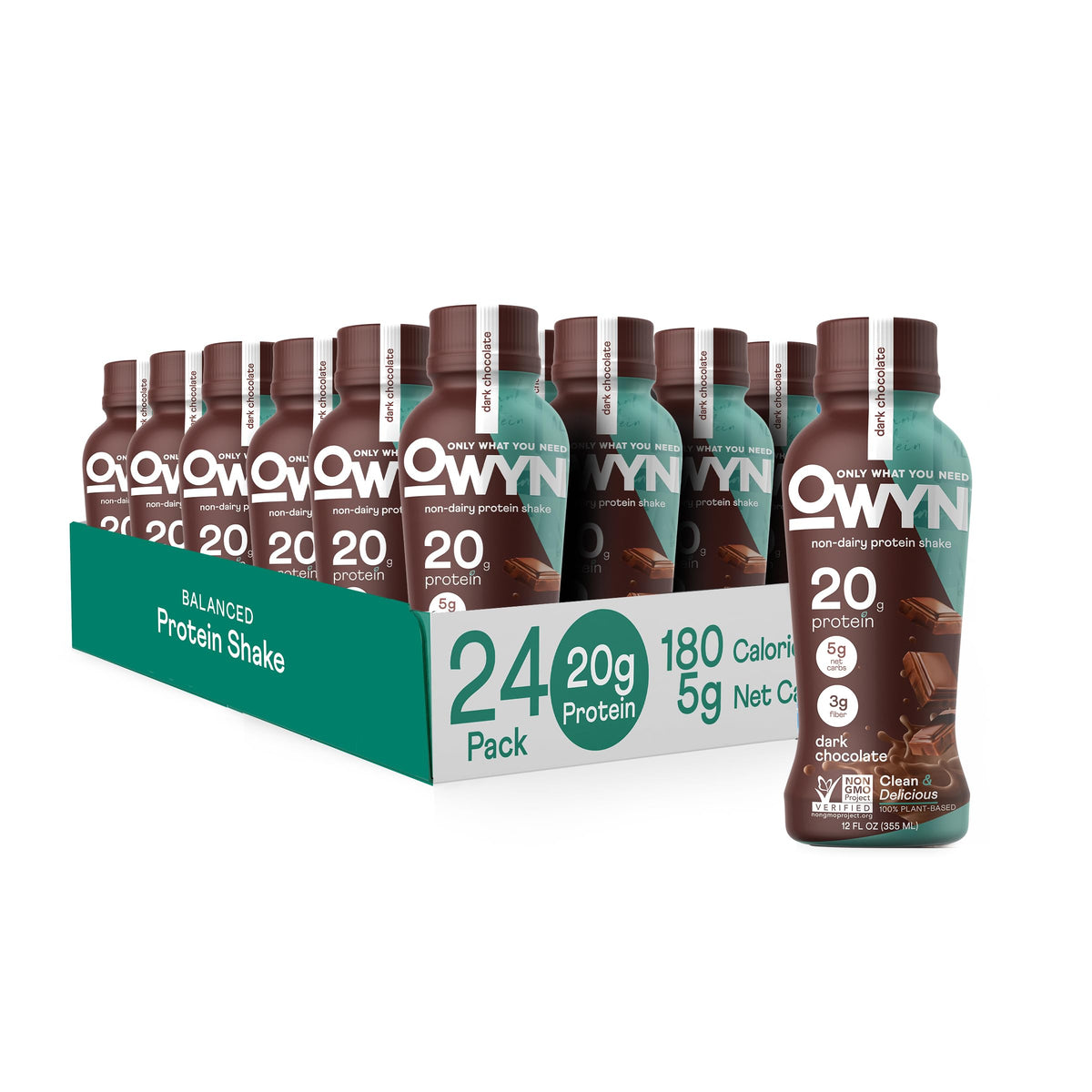 OWYN Only What You Need Dark Chocolate Flavored 20g Protein Shake, 12 Ct