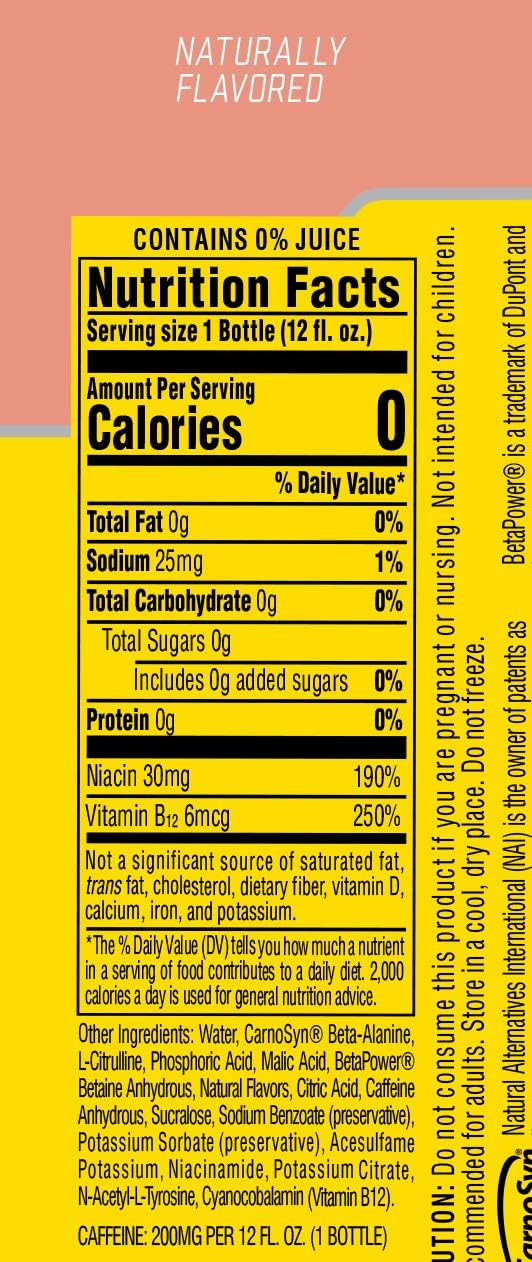 C4 Non-Carbonated Energy Drink with Zero Sugar, Fruit Punch, 12pk