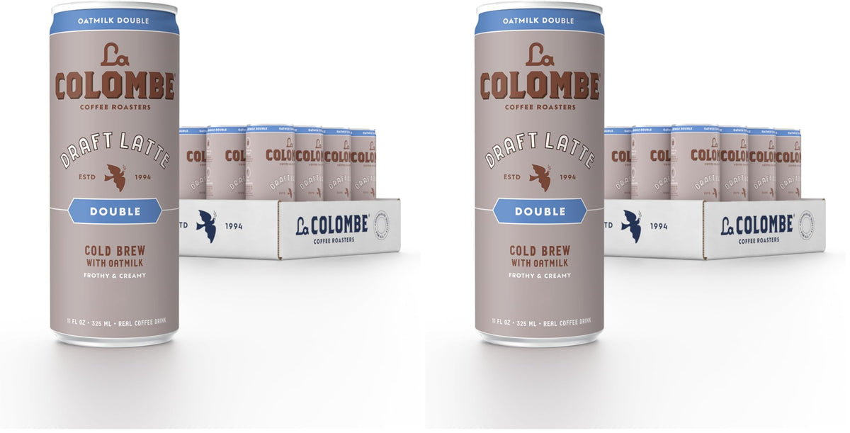 La Colombe Coffee, Oatmilk Vanilla Latte, 11 fl oz Cans (Pack of 12), Coffeehouse Quality Cold Brew, Specialty Grade Coffee Beans, Ready-to-Drink On-the-Go
