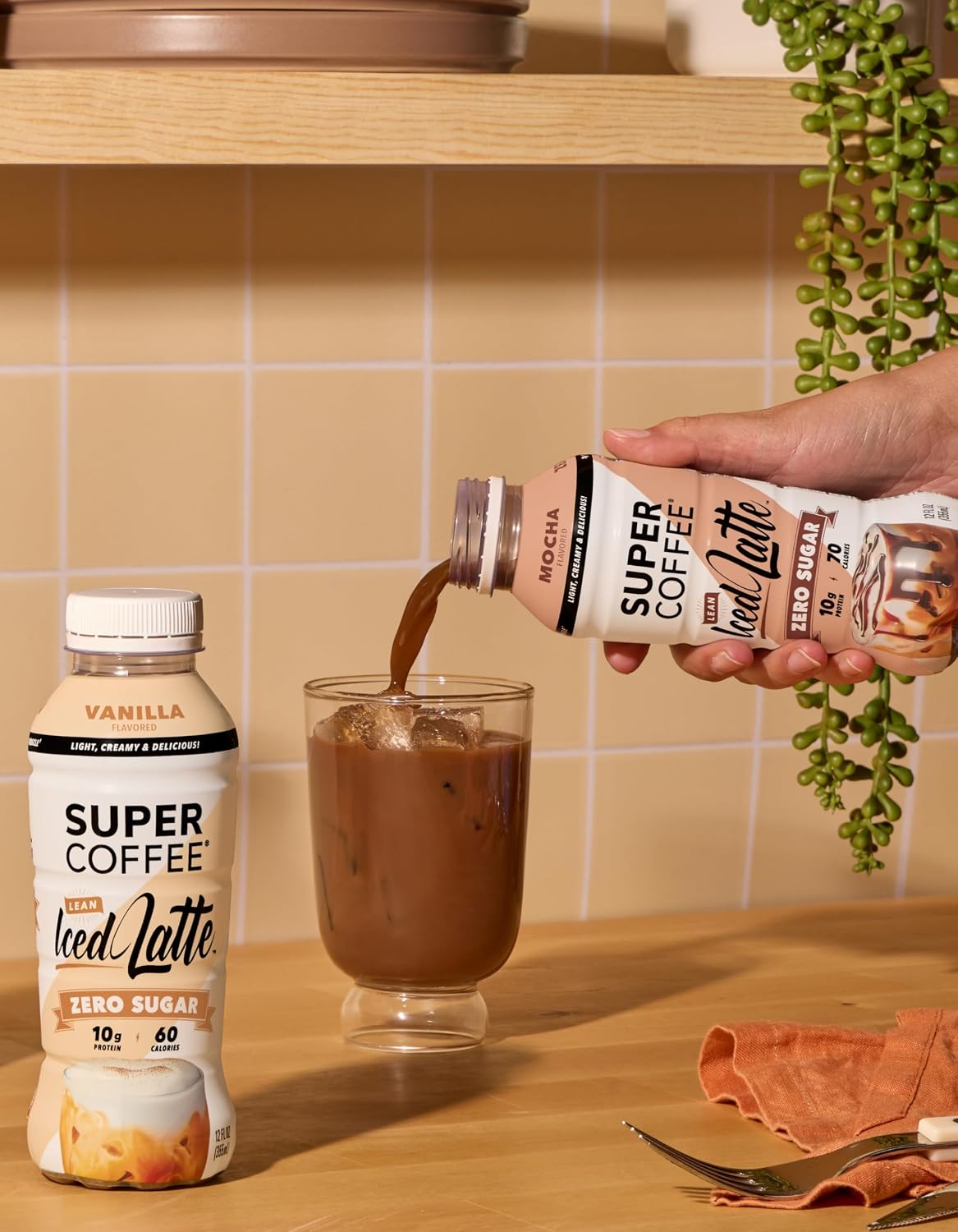 SUPER COFFEE+, Keto Coffee (0g Added Sugar, 150 Calories) [Vanilla] 11 Fl Oz, 18 Pack | Iced Smart Coffee Drinks