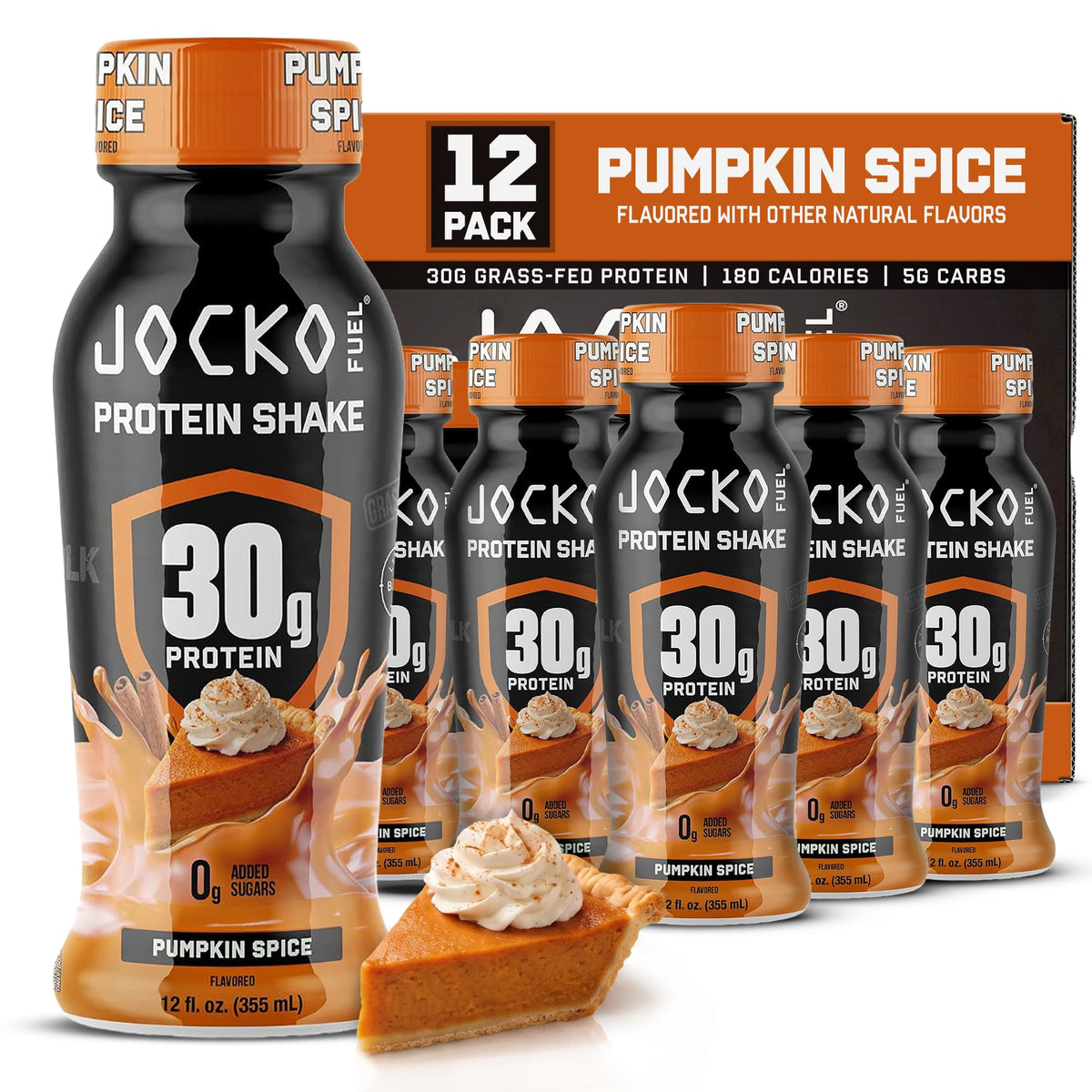 Jocko Fuel High Protein Shakes, Chocolate, 12 fl oz | 12 Pack