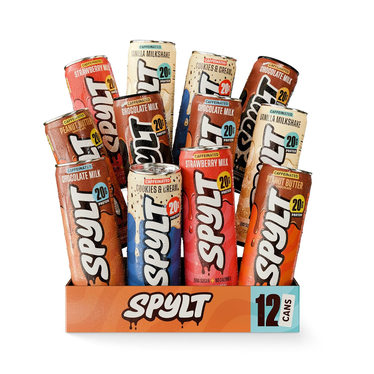Spylt High Protein Milk Drink Variety Pack, 20g Protein, 60mg Caffeine