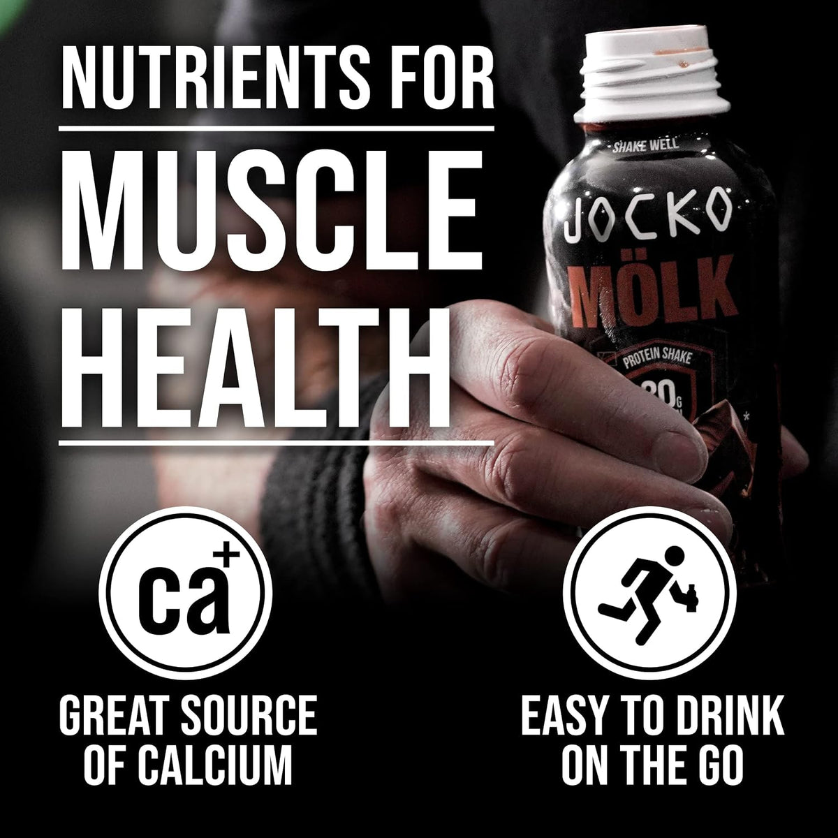 Jocko Fuel High Protein Shakes, Chocolate, 12 fl oz | 12 Pack