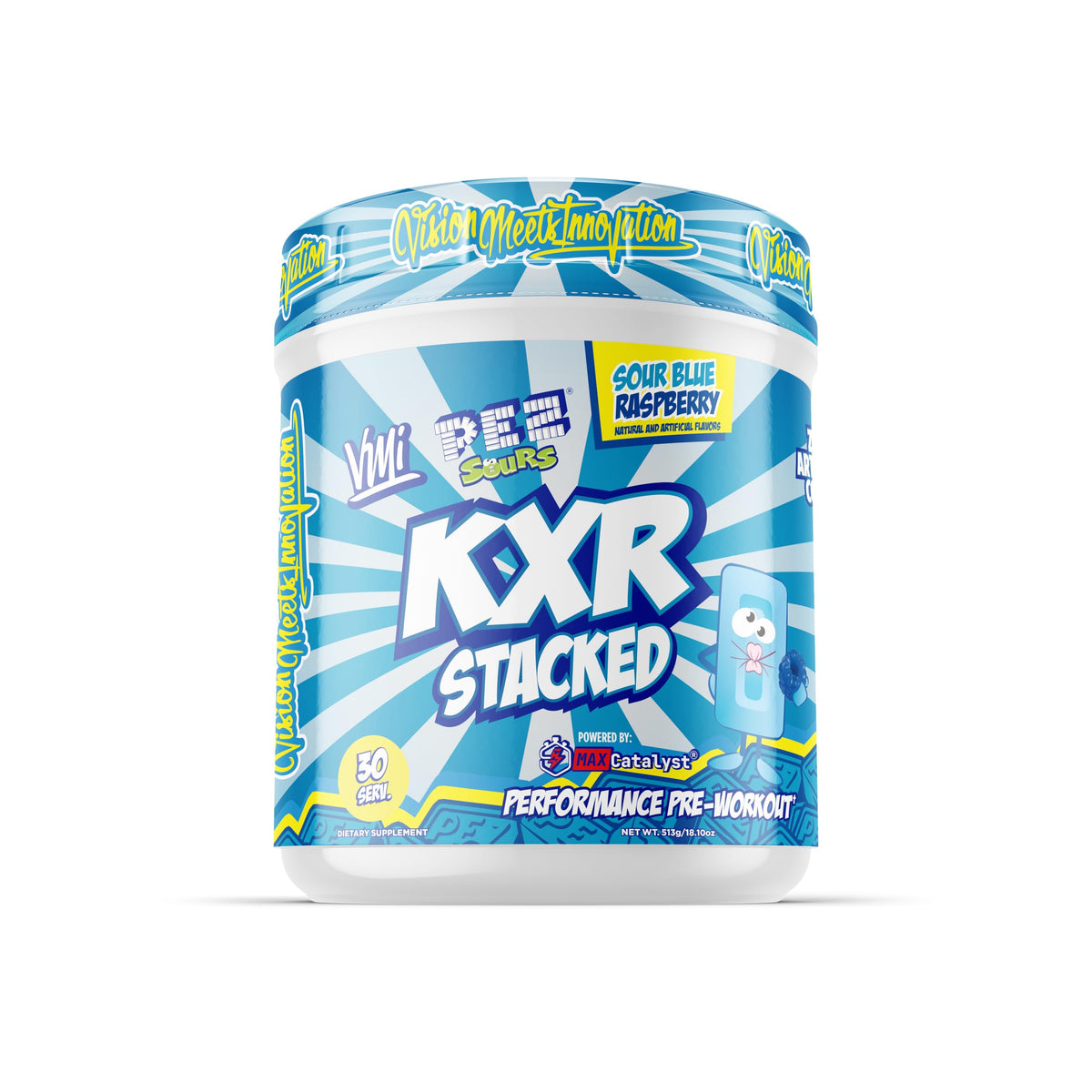 KXR High Stimulant Pre-Workout Energy Ready To Drink by VMI Sports | 400mg Caffeine, 6g Citrulline, 3.2g Beta-Alanine | Delicious – Convenient – Powerful | 12.5 oz bottles (12 bottles, Sour Candy)
