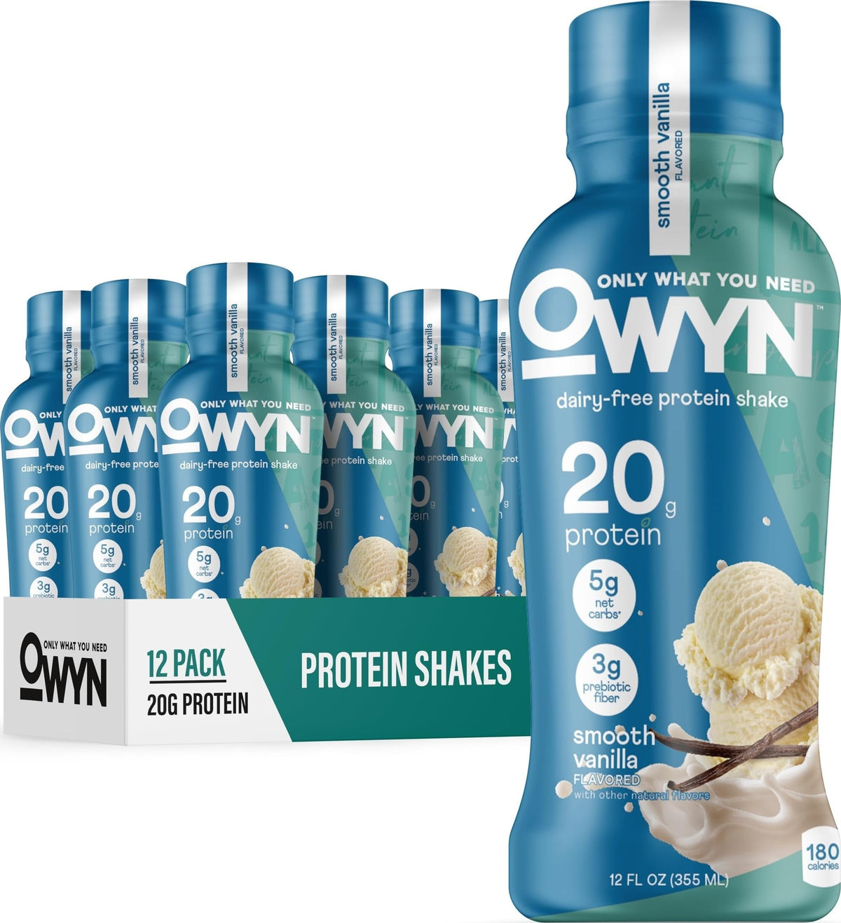 OWYN Only What You Need Dark Chocolate Flavored 20g Protein Shake, 12 Ct