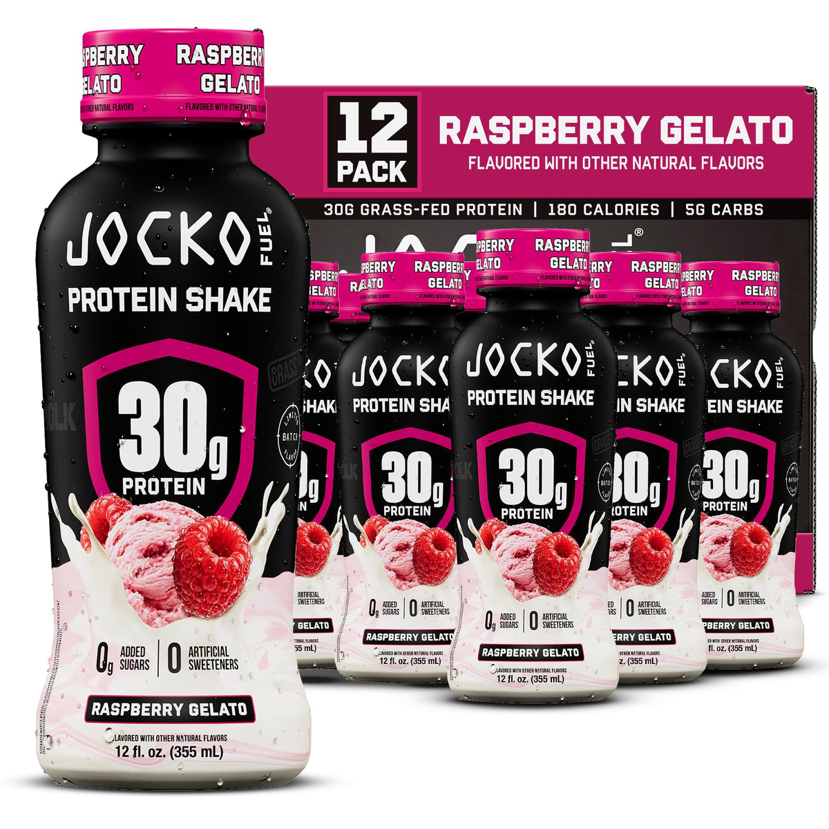 Jocko Fuel High Protein Shakes, Chocolate, 12 fl oz | 12 Pack