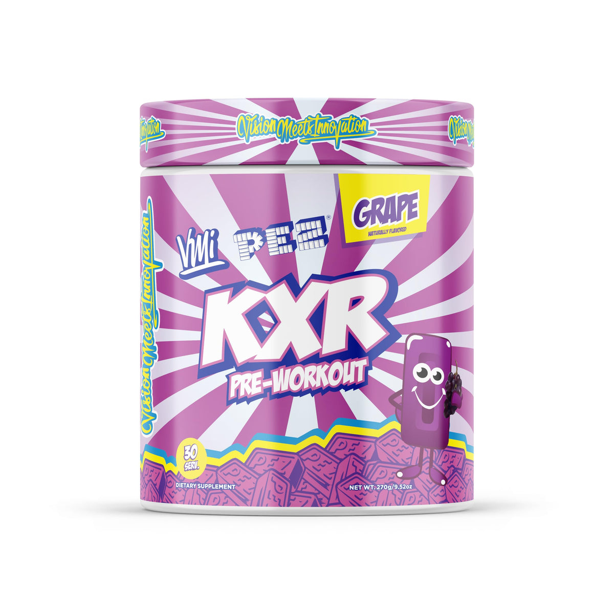 VMI Sports KXR High Stimulant Pre-Workout Energy Ready to Drink 400mg Caffeine, 6g Citrulline, 3.2g Beta-Alanine | Delicious – Convenient – Powerful | 12.5 oz Bottles (Miami Vice, 12 Bottles)