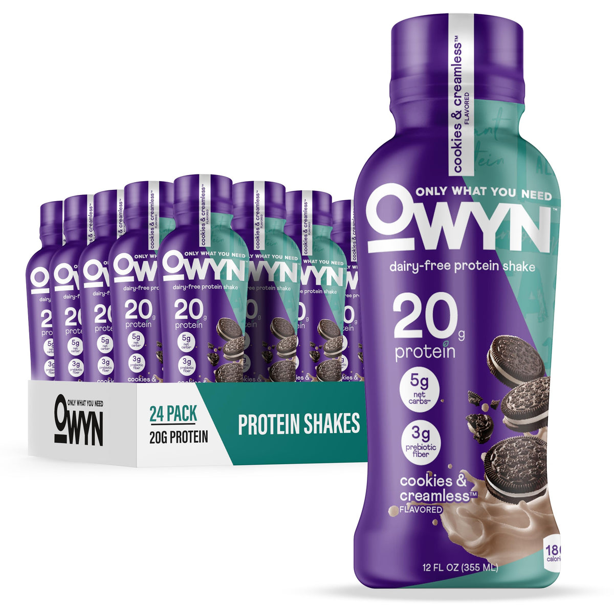 OWYN Only What You Need Dark Chocolate Flavored 20g Protein Shake, 12 Ct