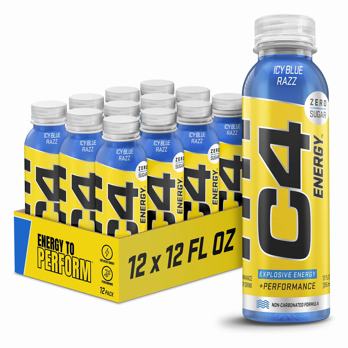 C4 Non-Carbonated Energy Drink with Zero Sugar, Fruit Punch, 12pk
